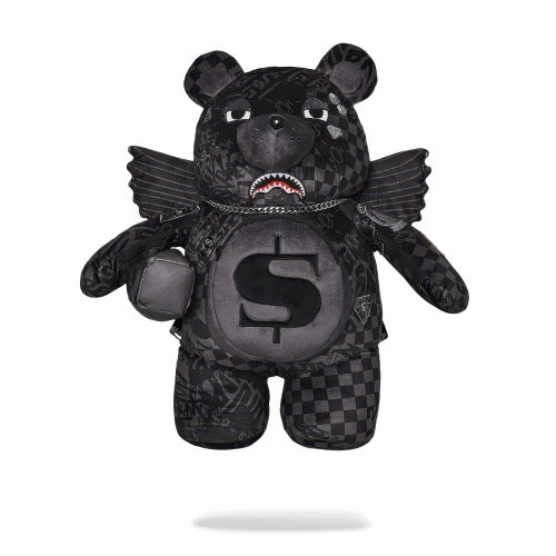 Batoh Sprayground 3Am Moneybear In Black Grey Check