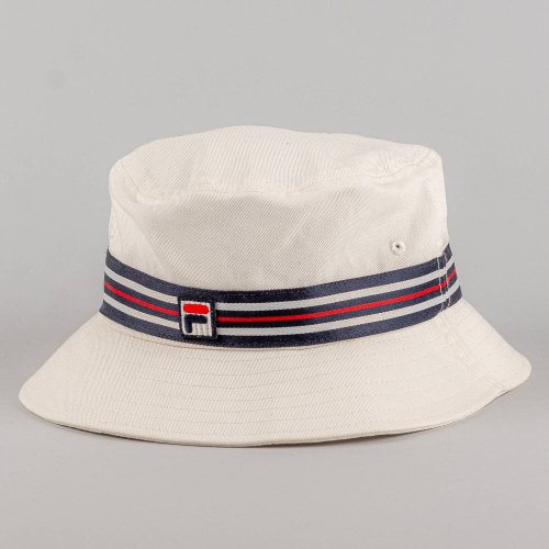 Fila Heritage Tape Bucket Hat Blanc De Blanc
