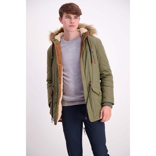 Shine Original Taequin Parka With Faux Fur Army