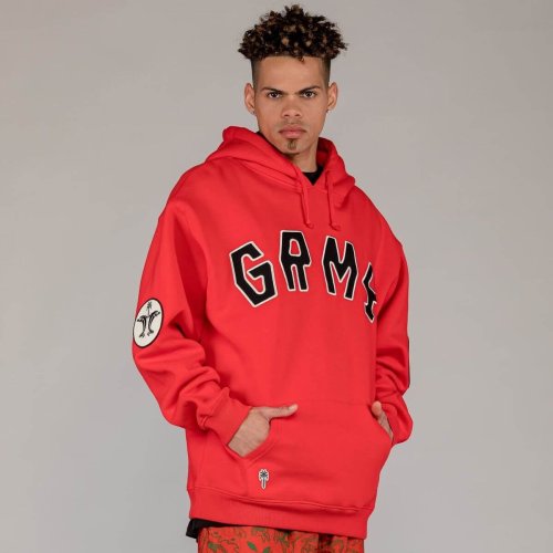 Grimey Wear The Clout Vintage Hoodie Red