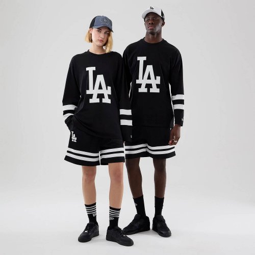 Tričko NEW ERA LA Dodgers MLB Black Oversized Long Sleeve T-Shirt čierne
