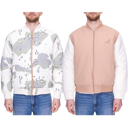 Pánska obojstranná bomber bunda STAPLE Broadway Reversible maskáčová/béžová