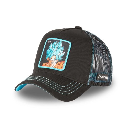 Šiltovka so sieťkou CAPSLAB Dragon Ball Super – Goku čierna
