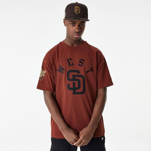 New Era San Diego Padres MLB Heritage Brown Oversized T-Shirt