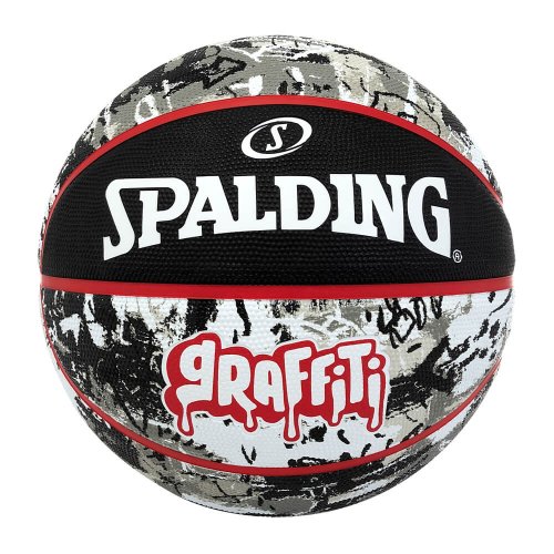 Spalding Black Red Graffiti Rubber Basketball (sz. 7)